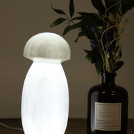 Selenite Mushroom Lamp 20cm with LED Base