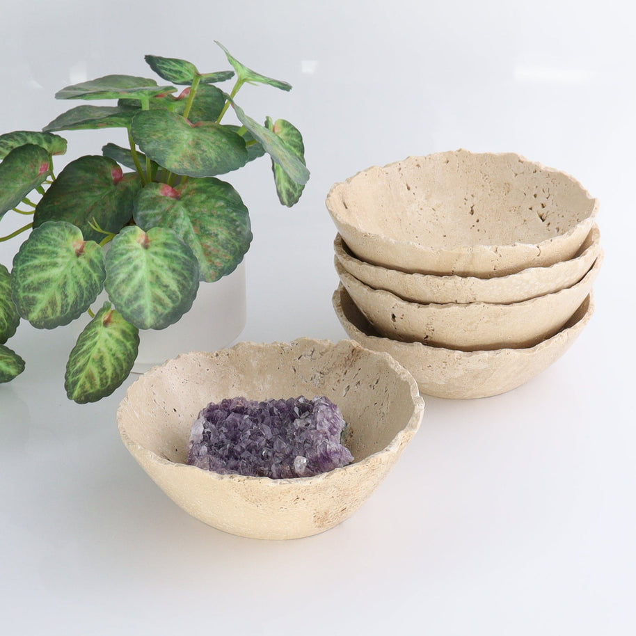 One Travertine Bowl Medium (15 cm)