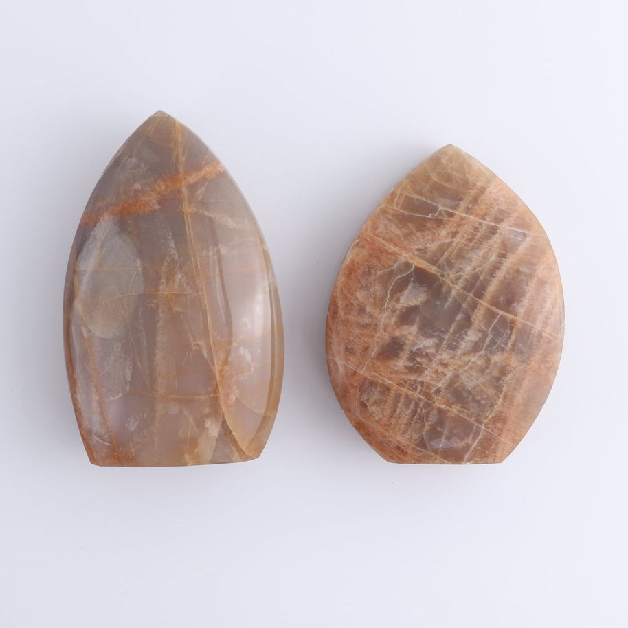 Peach Moonstone Freeform Set of 6