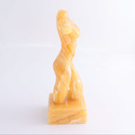 Female Torso Statue Mexican Orange Onyx/Calcite