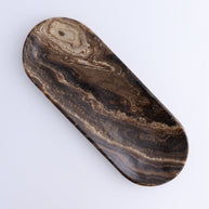 One Chocolate Onyx Oval Dish
