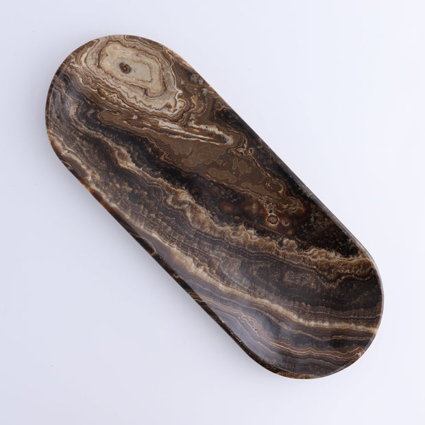 One Chocolate Onyx Oval Dish