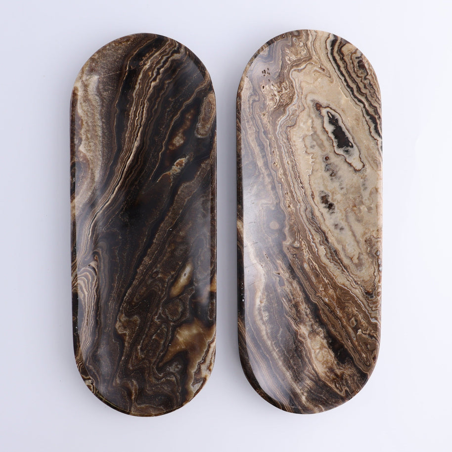 One Chocolate Onyx Oval Dish