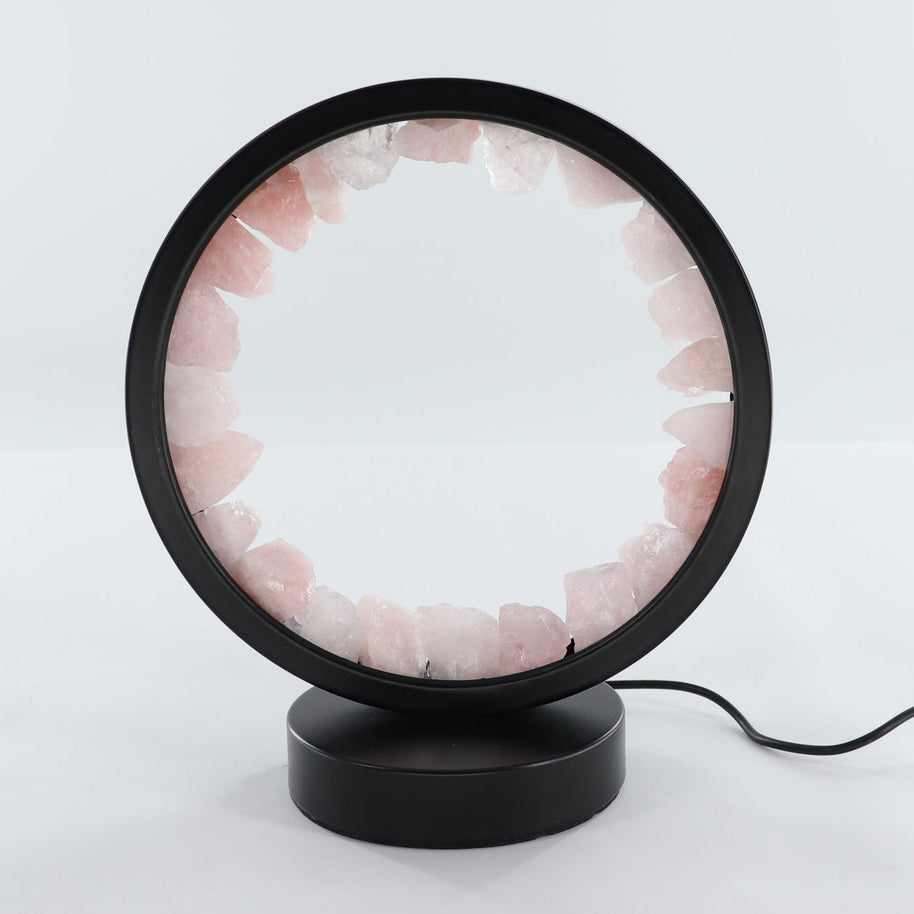 One Rose Quartz Round Lamp