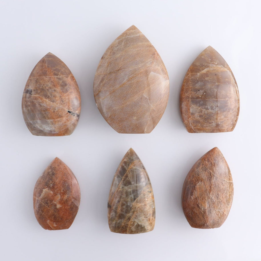 Peach Moonstone Freeform Set of 6