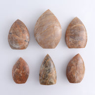 Peach Moonstone Freeform Set of 6