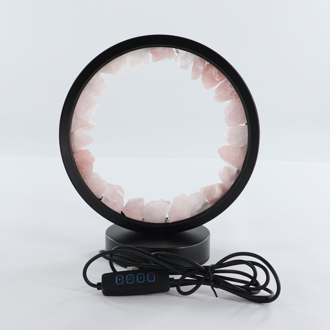 One Rose Quartz Round Lamp
