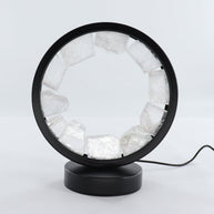 One Selenite Round Lamp