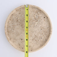 One Travertine Round Dish Large