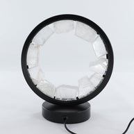 One Selenite Round Lamp