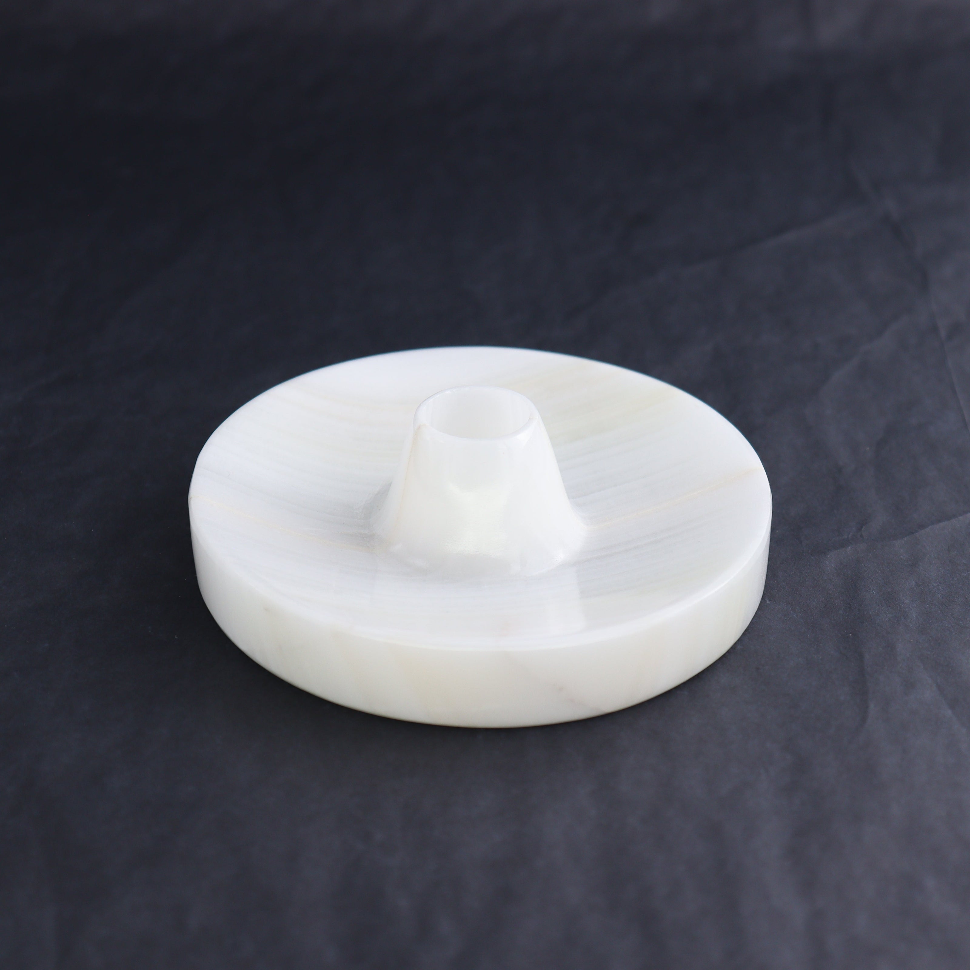 One White Onyx Palo Santo and Incense Holder
