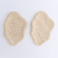 One Travertine Irregular Dish