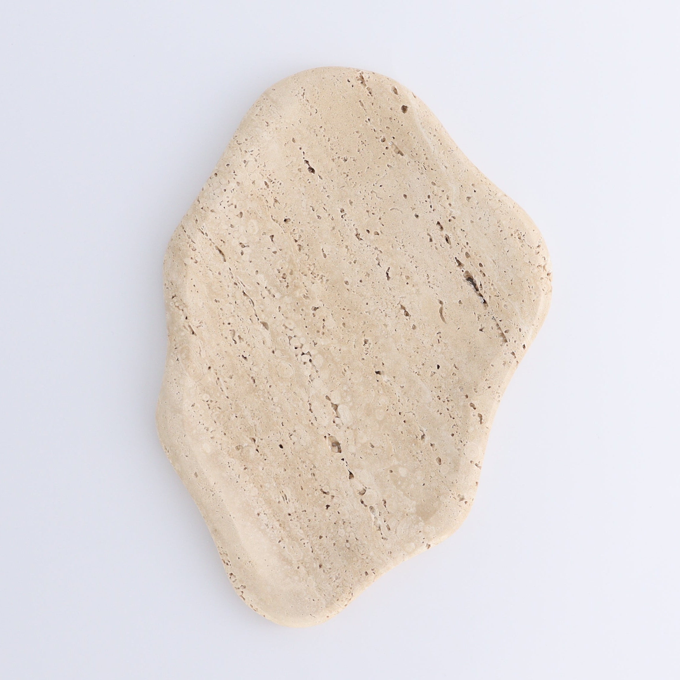 One Travertine Irregular Dish
