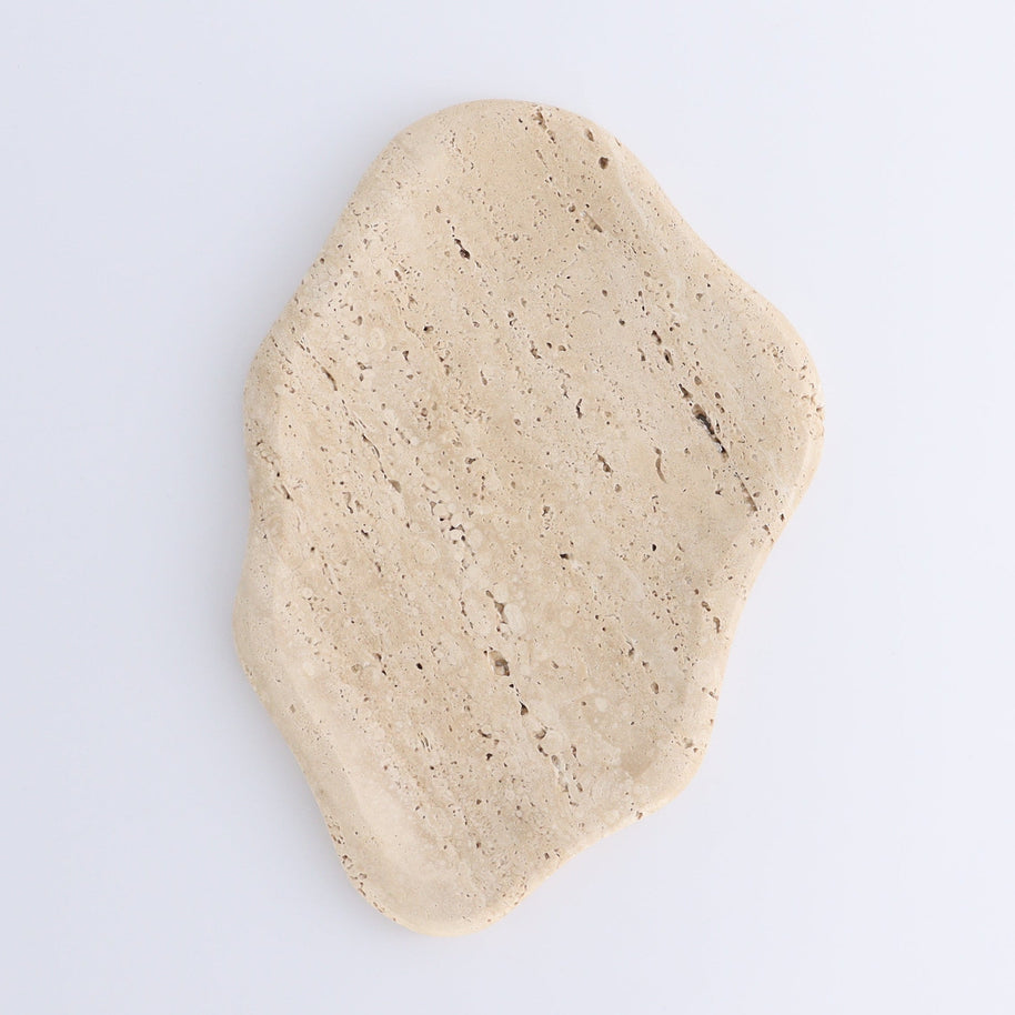 One Travertine Irregular Dish
