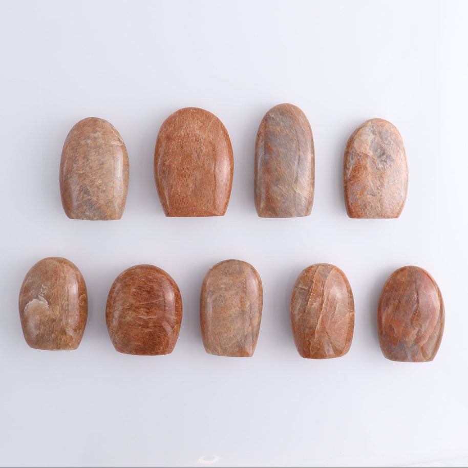 Peach Moonstone Freeform Set of 6