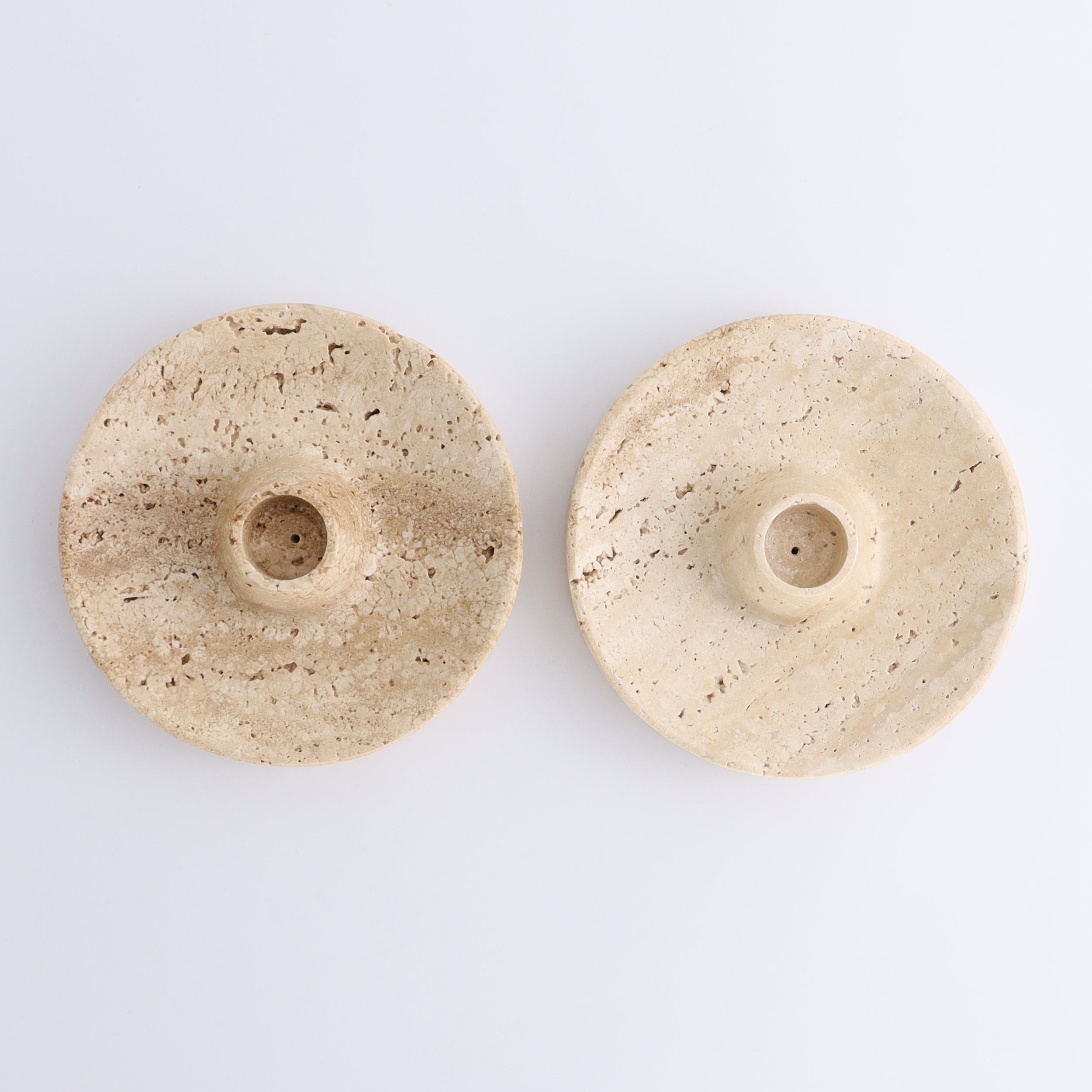 One Travertine Palo Santo/Incense/Candle Holder
