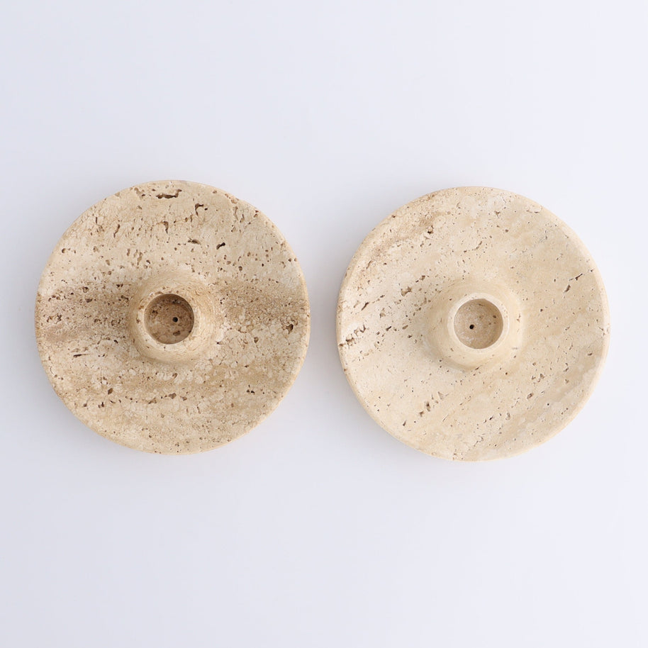 One Travertine Palo Santo/Incense/Candle Holder
