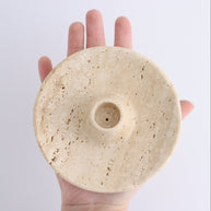 One Travertine Palo Santo/Incense/Candle Holder
