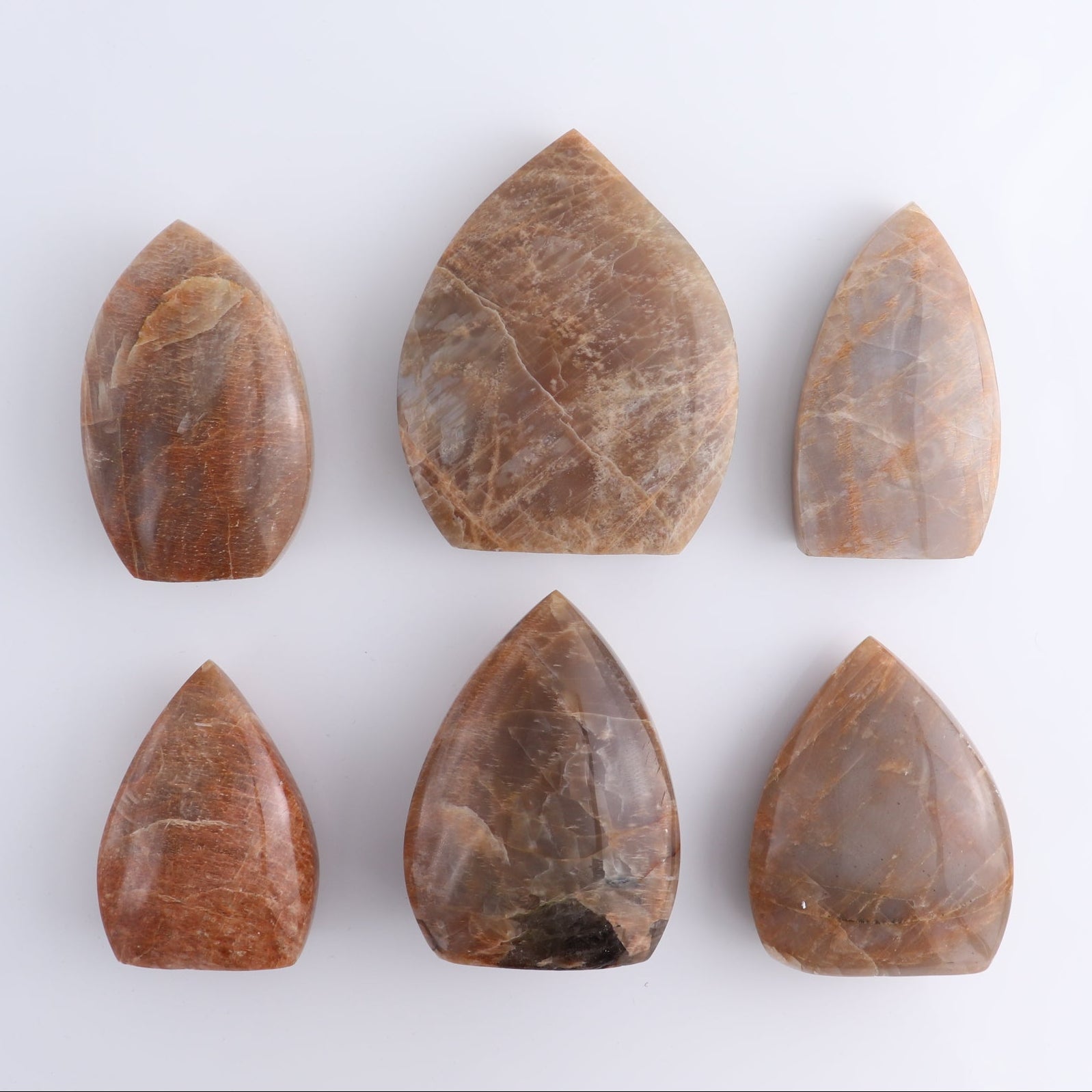 Peach Moonstone Freeform Set of 6