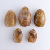 Golden Hematite Quartz Freeforms Set of 5