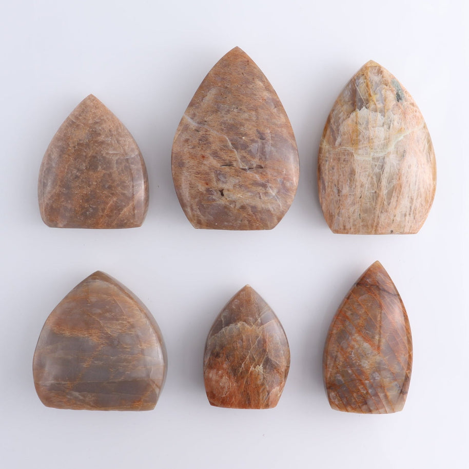Peach Moonstone Freeform Set of 6
