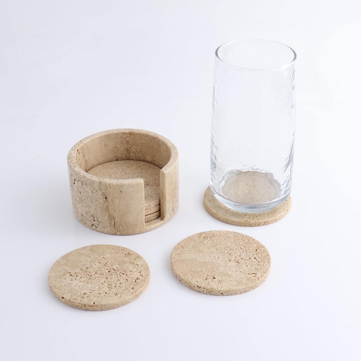 Coaster Set Travertine