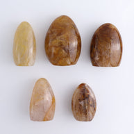 Golden Hematite Quartz Freeforms Set of 5