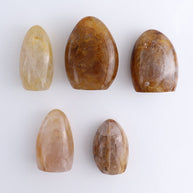 Golden Hematite Quartz Freeforms Set of 5