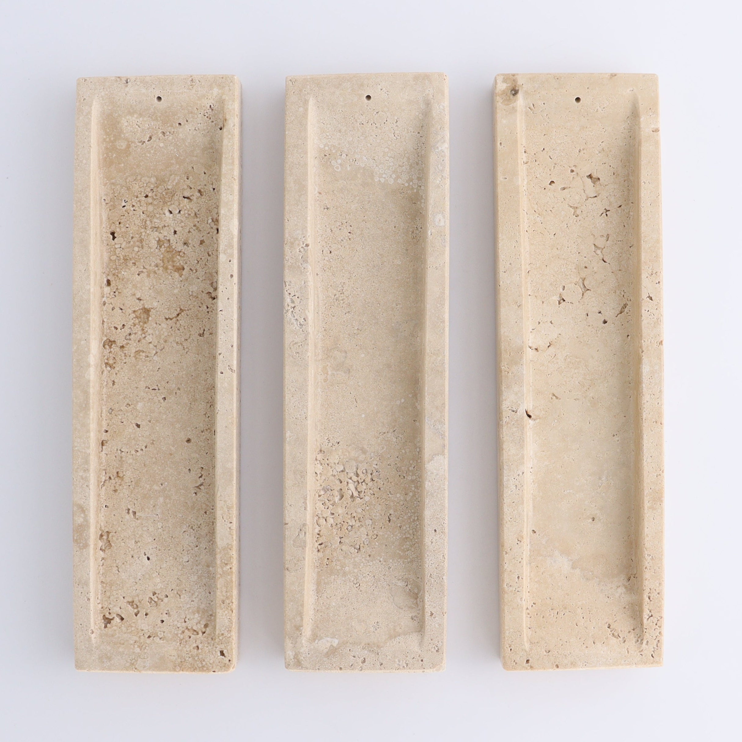 One Travertine Incense Holder