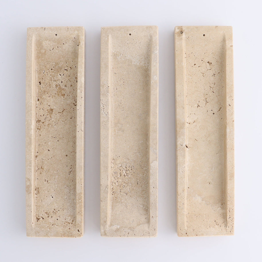 One Travertine Incense Holder