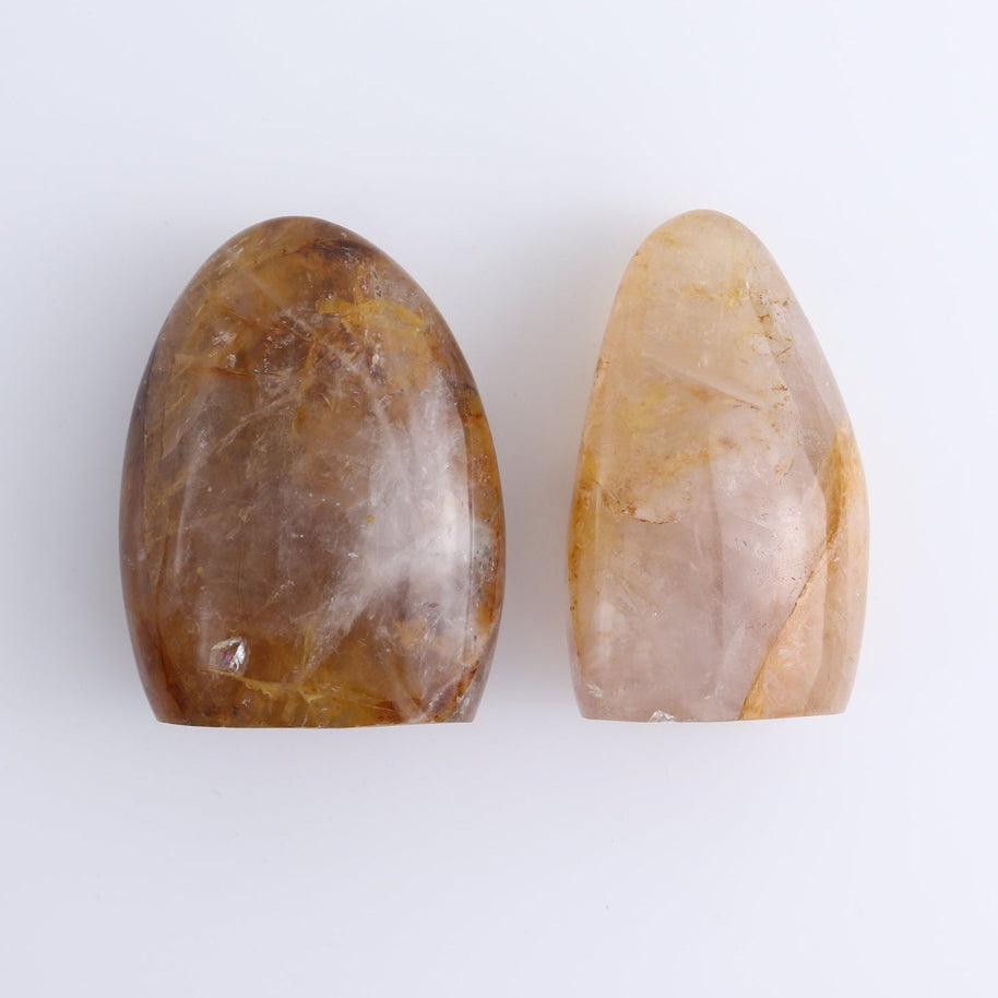 Golden Hematite Quartz Freeforms Set of 5