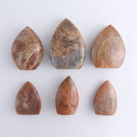 Peach Moonstone Freeform Set of 6
