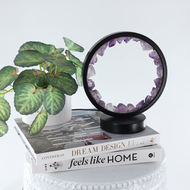 One Amethyst Round Lamp