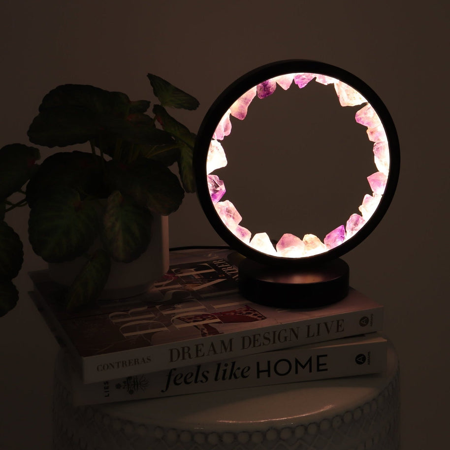 One Amethyst Round Lamp