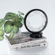 One Selenite Round Lamp