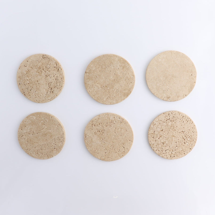 Coaster Set Travertine