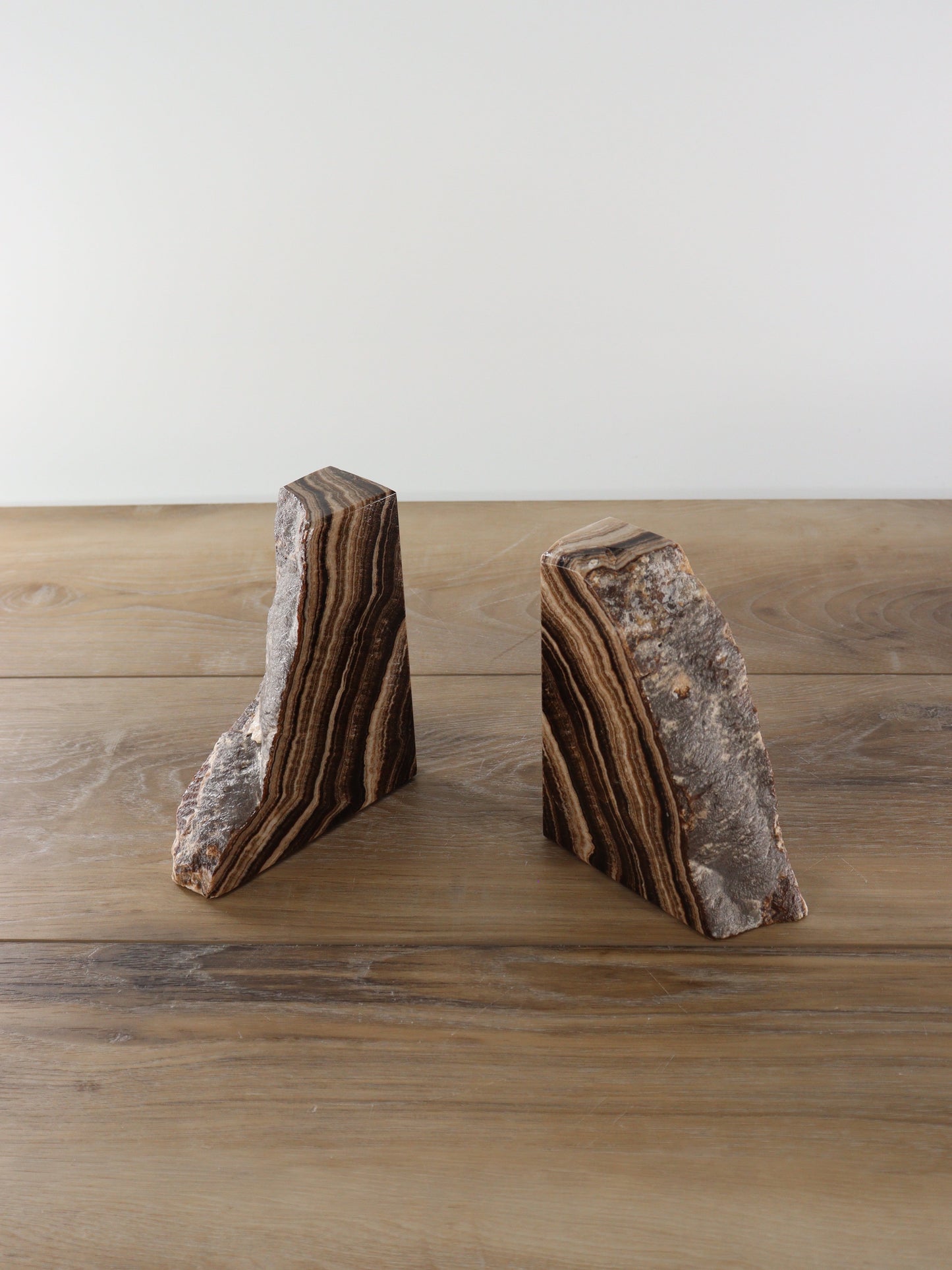 Chocolate Rough Onyx Bookends