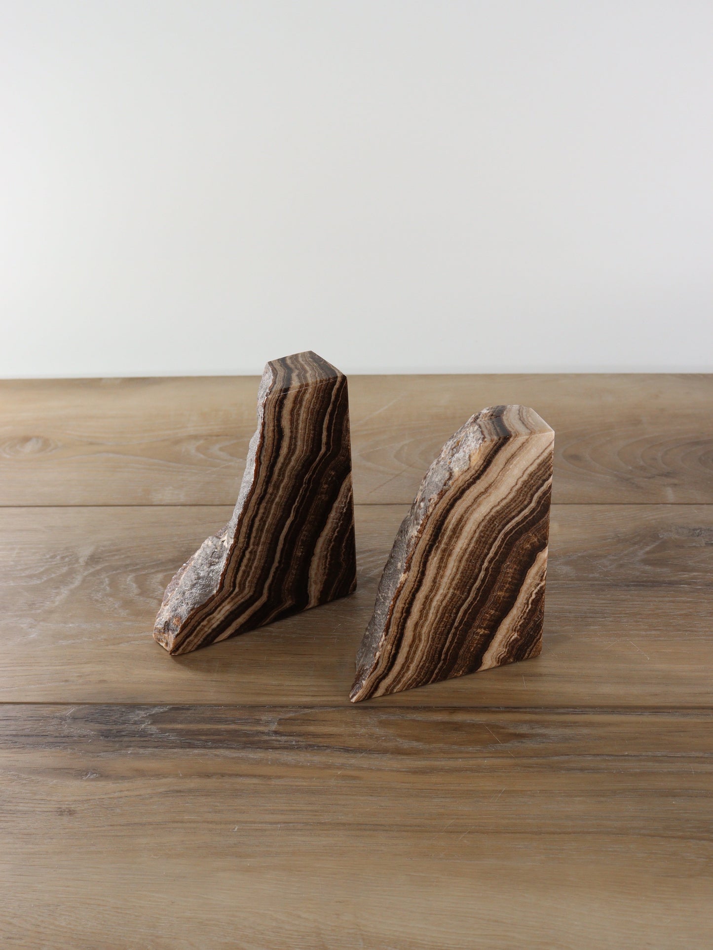 Chocolate Rough Onyx Bookends