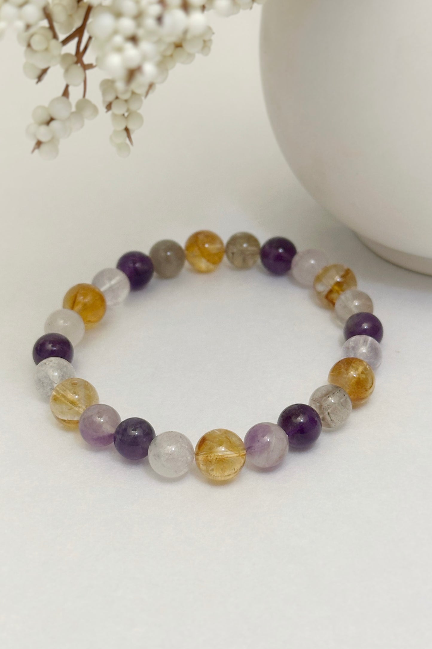 Amethyst and Citrine Bracelet