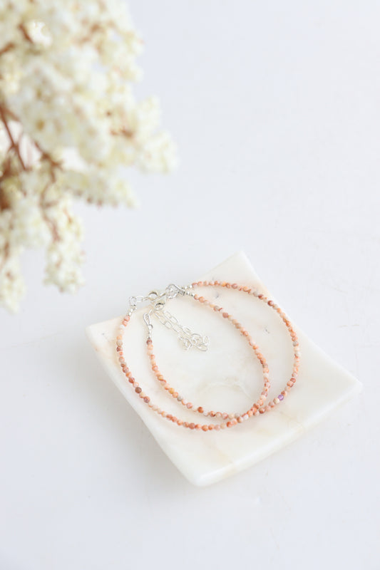 Peach Aventurine Adjustable Bracelet